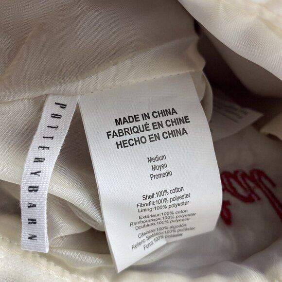 Pottery Barn Christmas Holiday Stocking Monogrammed Crystal Velvet Red White - Picture 7 of 11